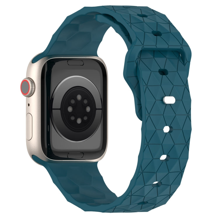 Football Texture Silicone Watch Band For Apple Watch SE 2023 44mm(Dark Blue) - Watch Bands by PMC TechLife | Online Shopping South Africa | PMC TechLife