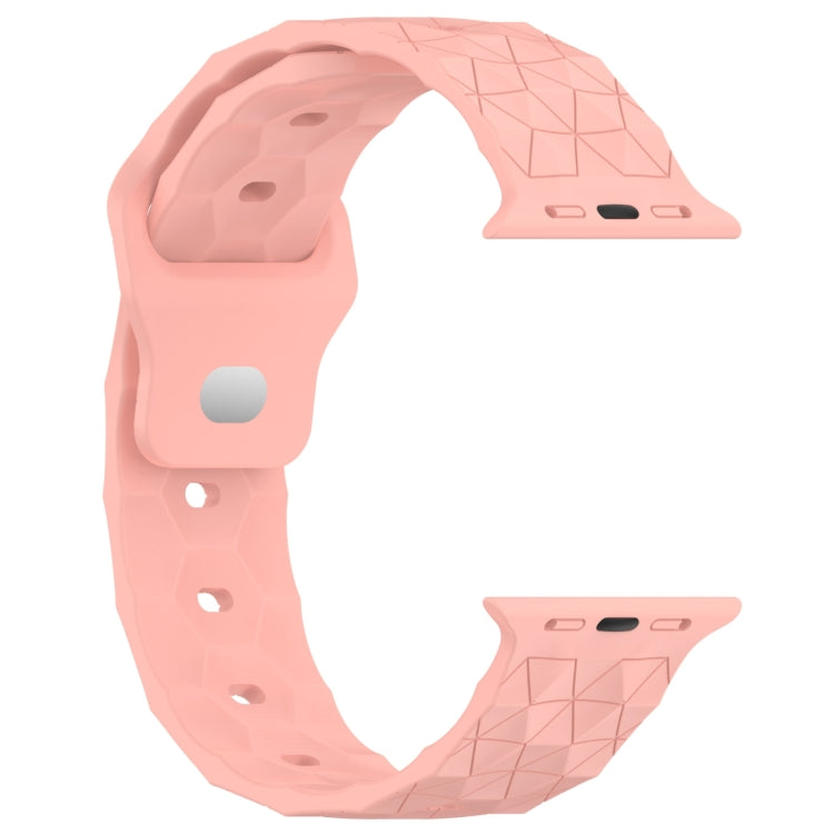 Football Texture Silicone Watch Band For Apple Watch 9 41mm(Pink) - Watch Bands by PMC TechLife | Online Shopping South Africa | PMC TechLife