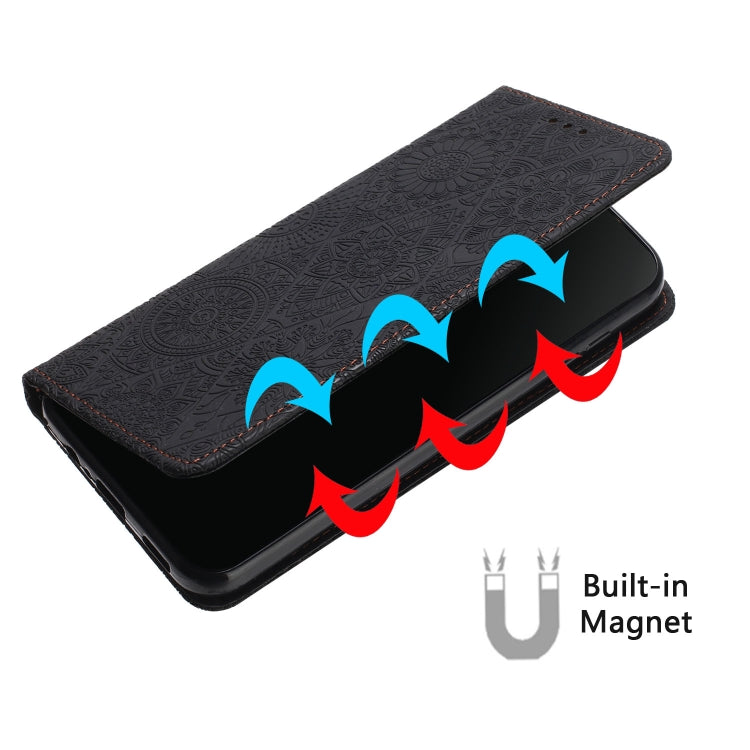 For Samsung Galaxy S23 5G Ethnic Embossed Adsorption Leather Phone Case(Black) - free shipping - PMC TechLife - Order now!