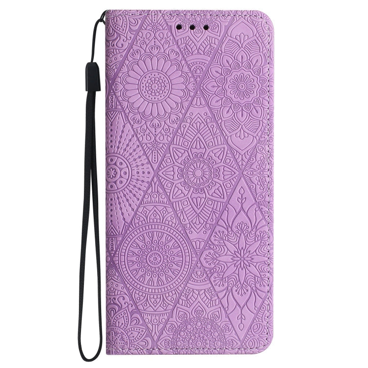 For Samsung Galaxy S21+ 5G Ethnic Embossed Adsorption Leather Phone Case(Purple) - free shipping - PMC TechLife - Order now!
