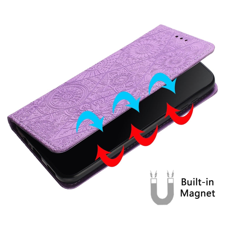 For Samsung Galaxy S21+ 5G Ethnic Embossed Adsorption Leather Phone Case(Purple) - free shipping - PMC TechLife - Order now!