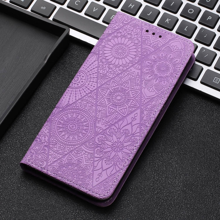 For Samsung Galaxy S21+ 5G Ethnic Embossed Adsorption Leather Phone Case(Purple) - free shipping - PMC TechLife - Order now!