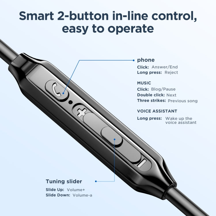 JOYRO0M JR-EW02 3.5mm In-Ear Wired Earphone, Length: 1.2m(Black) - free shipping - PMC TechLife - Order now!