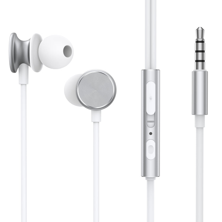 JOYROOM JR-EW03 3.5mm In-Ear Metal Wired Earphone, Length: 1.2m(White) - In Ear Wired Earphone by JOYROOM | Online Shopping South Africa | PMC TechLife | Buy Now Pay Later Mobicred