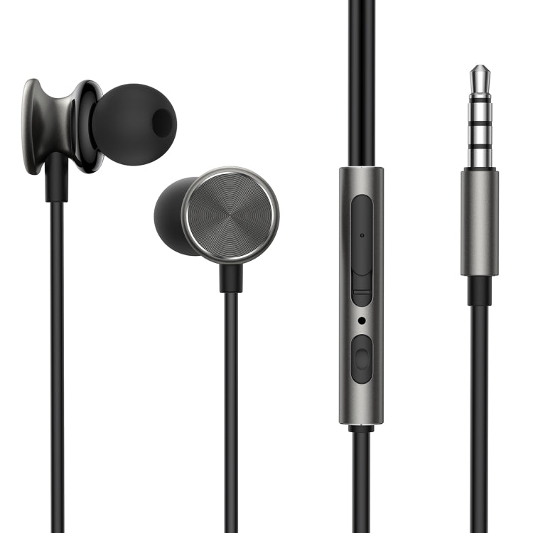 JOYROOM JR-EW03 3.5mm In-Ear Metal Wired Earphone, Length: 1.2m(Black) - In Ear Wired Earphone by JOYROOM | Online Shopping South Africa | PMC TechLife