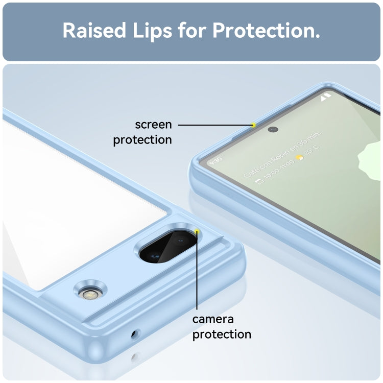 For Google Pixel 6A Colorful Series Acrylic + TPU Phone Case(Blue) - free shipping - PMC TechLife - Order now!
