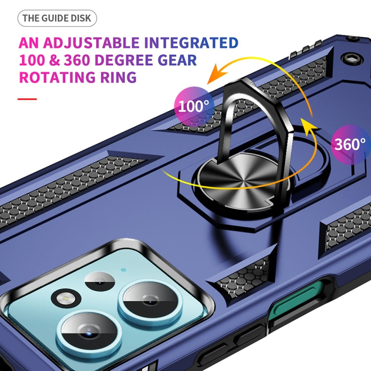 For Xiaomi Redmi Note 12 4G Global Shockproof TPU + PC Phone Case with Holder(Blue) - free shipping - PMC TechLife - Order now!