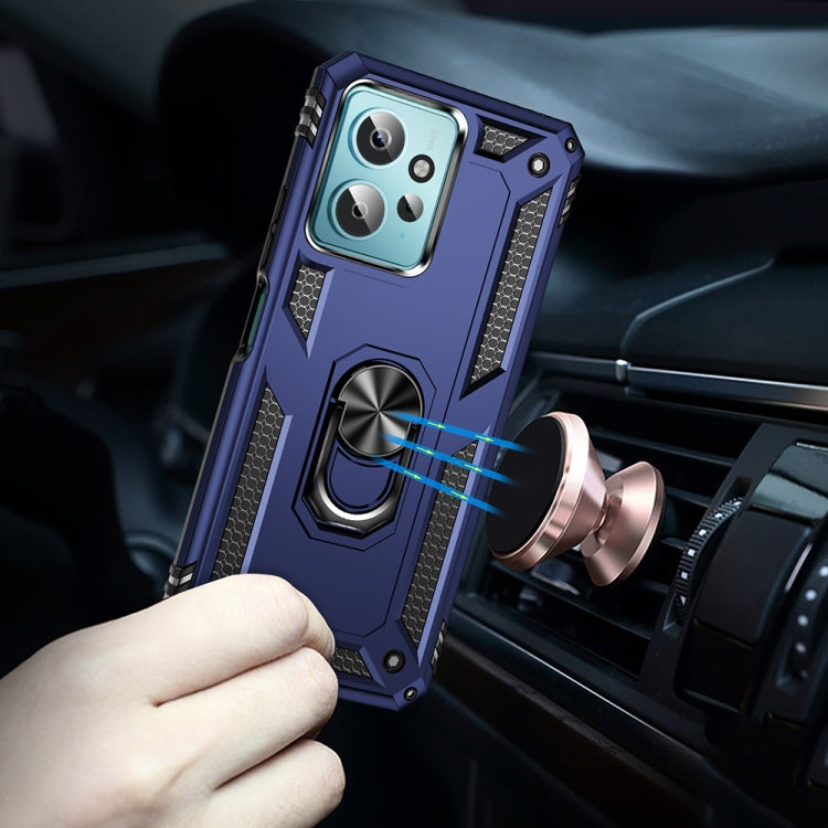 For Xiaomi Redmi Note 12 4G Global Shockproof TPU + PC Phone Case with Holder(Blue) - free shipping - PMC TechLife - Order now!