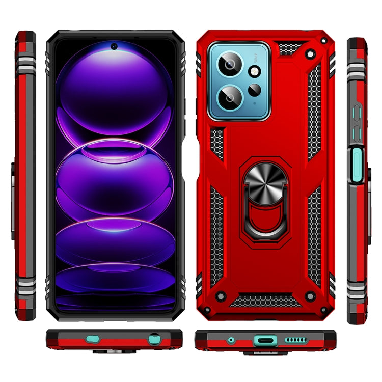 For Xiaomi Redmi Note 12 4G Global Shockproof TPU + PC Phone Case with Holder(Red) - free shipping - PMC TechLife - Order now!