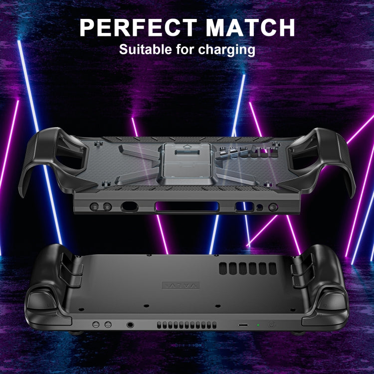 For Steam Deck Shockproof Game Console Case with Holder & Shoulder Strap(Black) - Accessories by PMC TechLife | Online Shopping South Africa | PMC TechLife