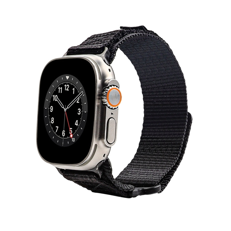 Nylon Two Section Watch Band For Apple Watch Ultra 49mm(Black) - Watch Bands by PMC TechLife | Online Shopping South Africa | PMC TechLife