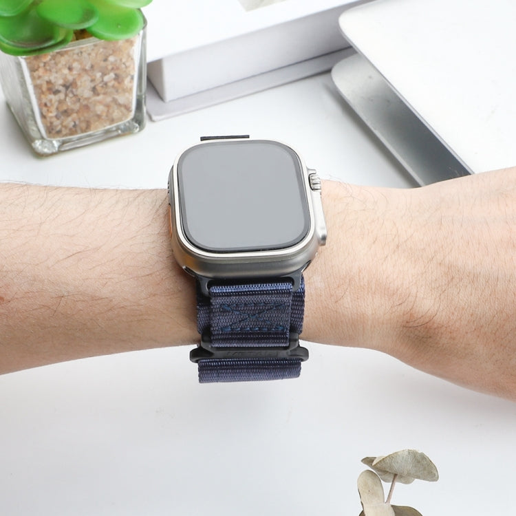 Nylon Two Section Watch Band For Apple Watch SE 40mm(Blue) - Watch Bands by PMC TechLife | Online Shopping South Africa | PMC TechLife