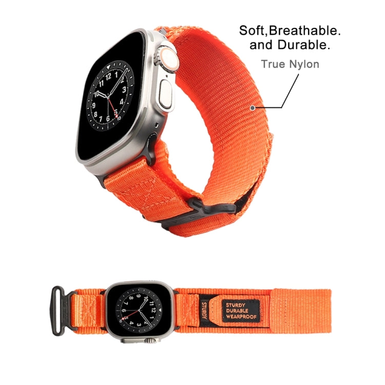Nylon Two Section Watch Band For Apple Watch SE 44mm(Orange) - Watch Bands by PMC TechLife | Online Shopping South Africa | PMC TechLife