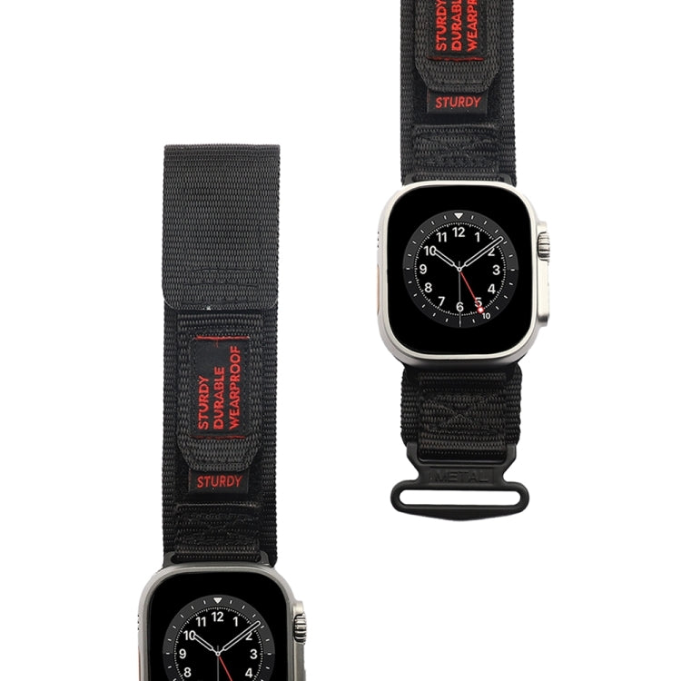 Nylon Two Section Watch Band For Apple Watch 6 40mm(Black) - Watch Bands by PMC TechLife | Online Shopping South Africa | PMC TechLife