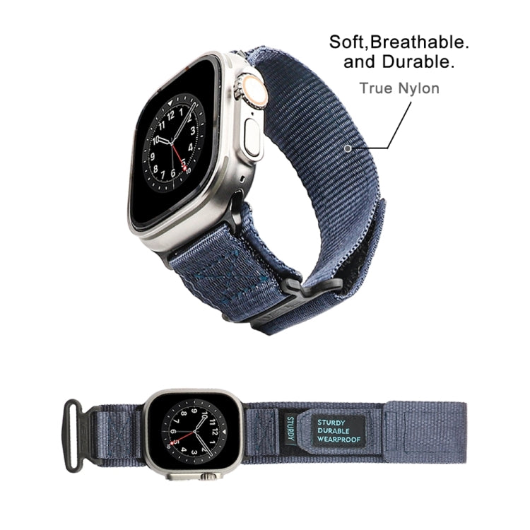Nylon Two Section Watch Band For Apple Watch 6 40mm(Blue) - Watch Bands by PMC TechLife | Online Shopping South Africa | PMC TechLife