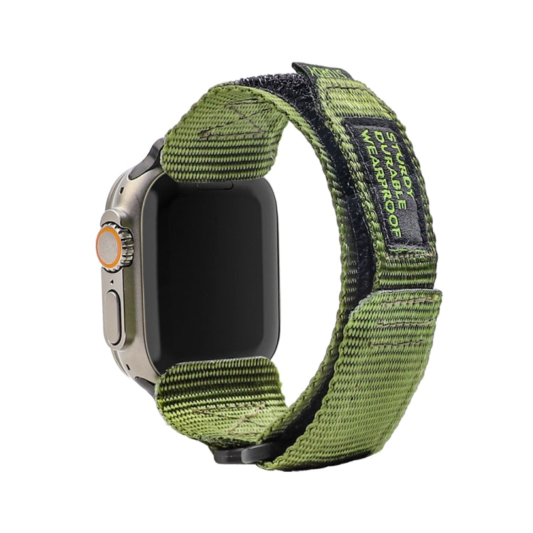 Nylon Two Section Watch Band For Apple Watch 6 40mm(Dark Green) - Watch Bands by PMC TechLife | Online Shopping South Africa | PMC TechLife