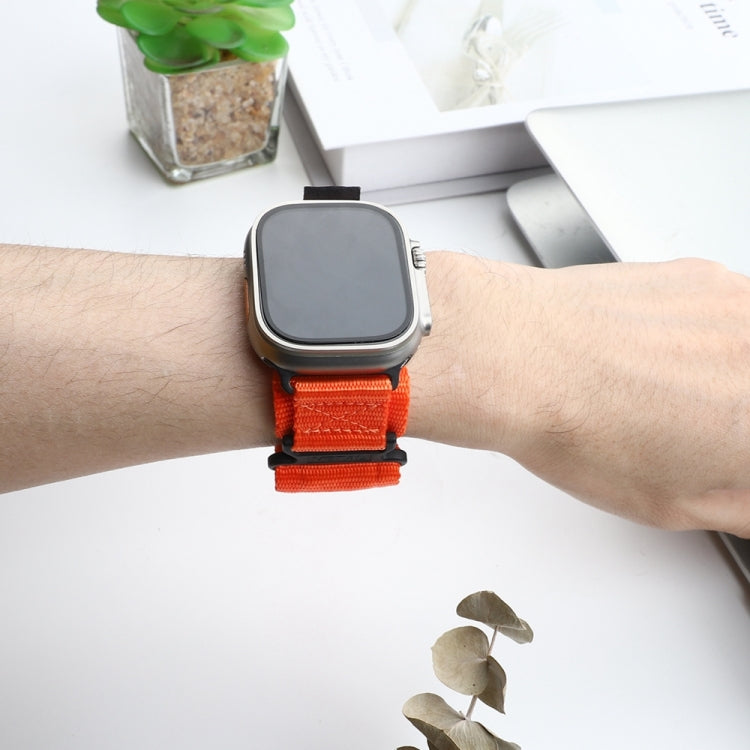 Nylon Two Section Watch Band For Apple Watch 4 44mm(Orange) - Watch Bands by PMC TechLife | Online Shopping South Africa | PMC TechLife