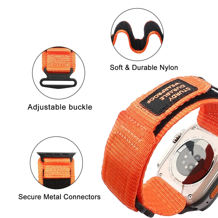 Nylon Two Section Watch Band For Apple Watch 38mm(Orange) - Watch Bands by PMC TechLife | Online Shopping South Africa | PMC TechLife