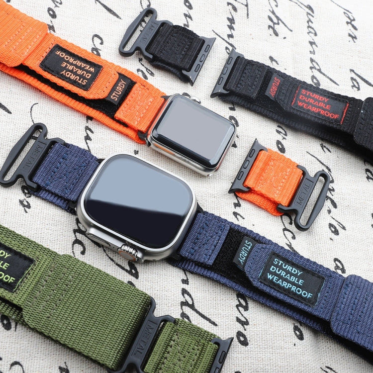 Nylon Two Section Watch Band For Apple Watch 5 40mm(Blue) - Watch Bands by PMC TechLife | Online Shopping South Africa | PMC TechLife