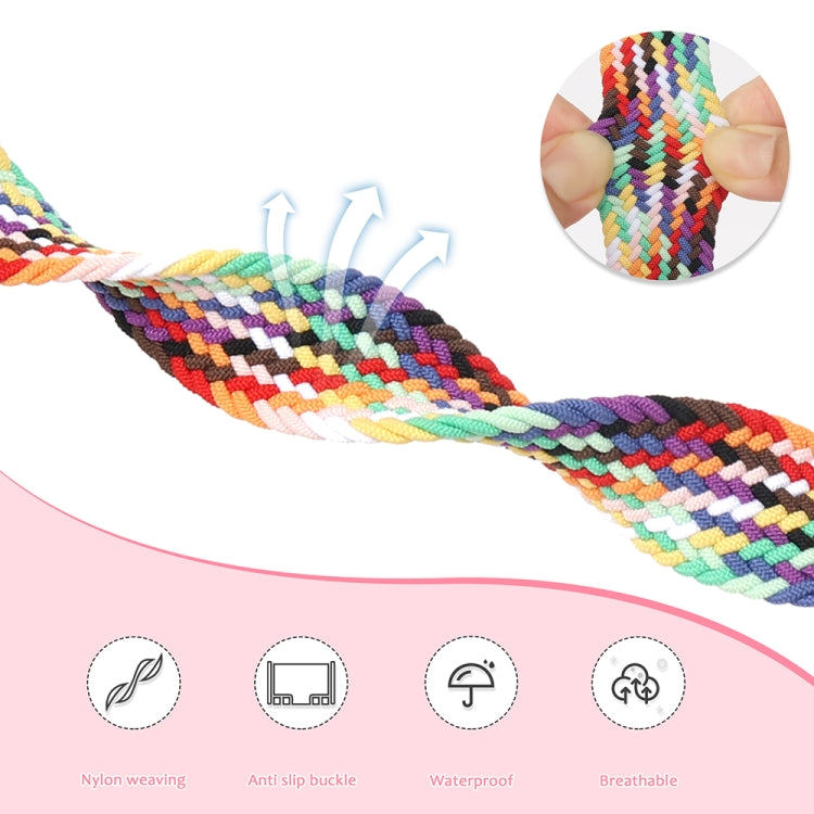 Magnetic Fold Clasp Woven Watch Band For Apple Watch Ultra 49mm(Starlight Color) - Watch Bands by PMC TechLife | Online Shopping South Africa | PMC TechLife