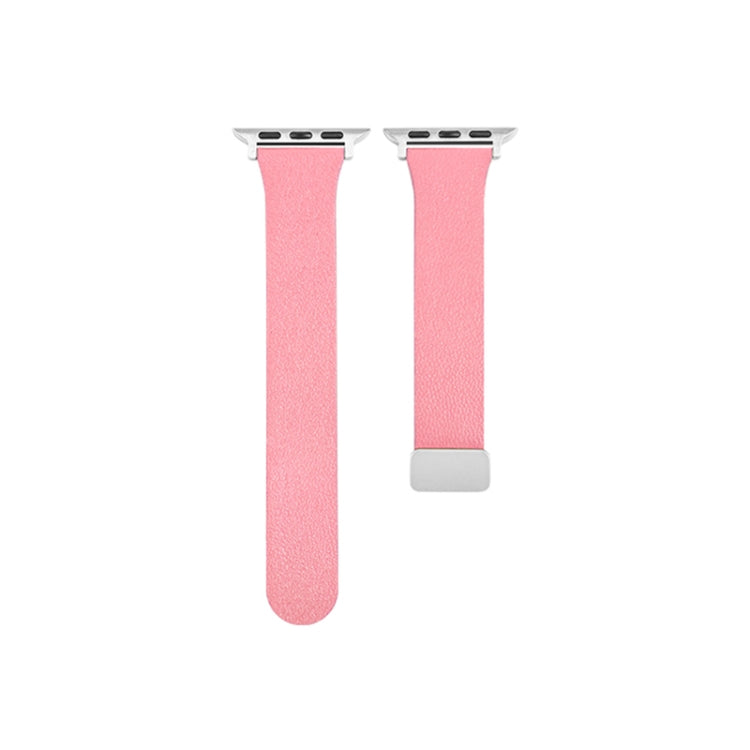Sheepskin Texture Magnetic Folding Buckle Watch Band For Apple Watch 2 38mm(Pink) - Watch Bands by PMC TechLife | Online Shopping South Africa | PMC TechLife