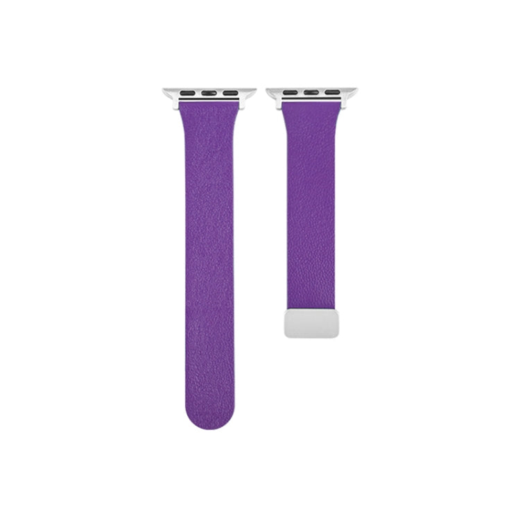 Sheepskin Texture Magnetic Folding Buckle Watch Band For Apple Watch 2 38mm(Purple) - Watch Bands by PMC TechLife | Online Shopping South Africa | PMC TechLife
