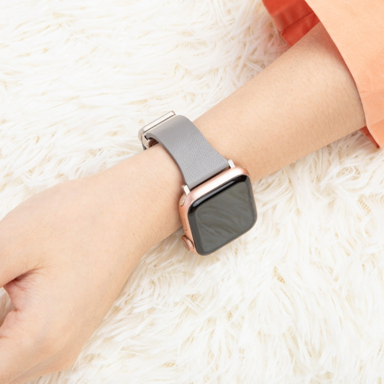 Sheepskin Texture Magnetic Folding Buckle Watch Band For Apple Watch SE 2022 40mm(Green) - Watch Bands by PMC TechLife | Online Shopping South Africa | PMC TechLife