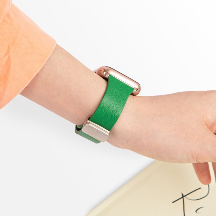 Sheepskin Texture Magnetic Folding Buckle Watch Band For Apple Watch 3 42mm(Grey) - Watch Bands by PMC TechLife | Online Shopping South Africa | PMC TechLife