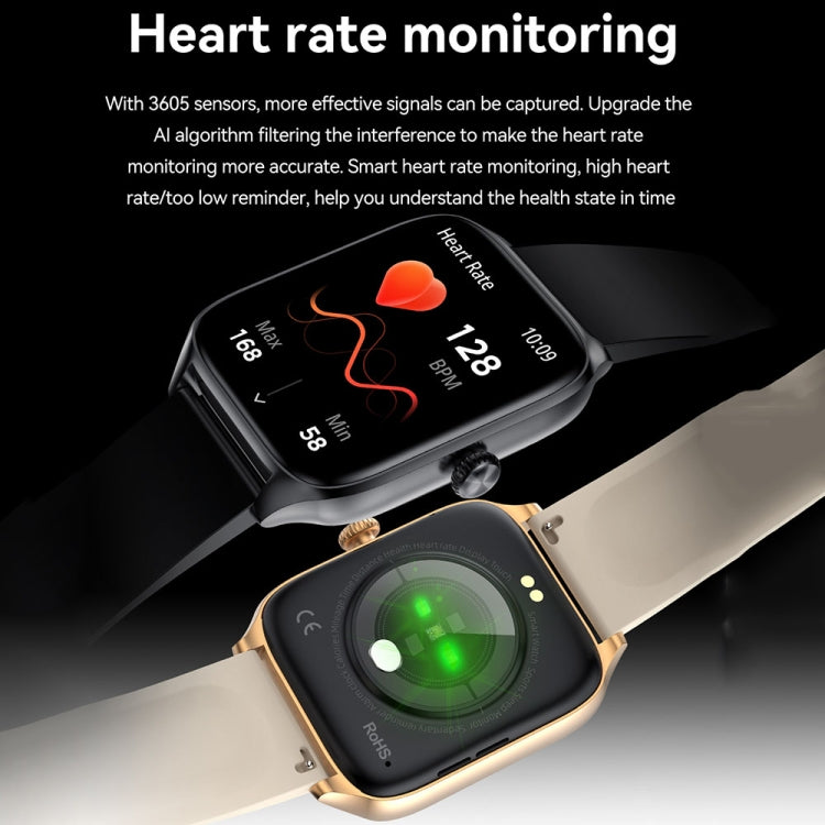 T19 Pro 1.96 inch IP67 Waterproof Silicone Band Smart Watch, Supports Dual-mode Bluetooth Call / Heart Rate Monitoring(Gold) - Smart Watches by PMC TechLife | Online Shopping South Africa | PMC TechLife