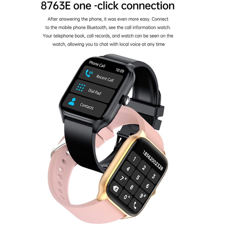 T19 Pro 1.96 inch IP67 Waterproof Silicone Band Smart Watch, Supports Dual-mode Bluetooth Call / Heart Rate Monitoring(Gold) - Smart Watches by PMC TechLife | Online Shopping South Africa | PMC TechLife