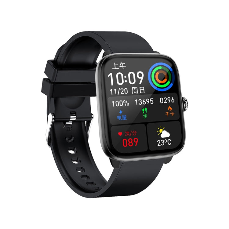 T20 1.96 inch IP67 Waterproof Silicone Band Smart Watch, Supports Dual-mode Bluetooth Call / Heart Rate Monitoring(Black) - Smart Watches by PMC TechLife | Online Shopping South Africa | PMC TechLife
