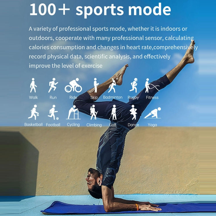 T20 1.96 inch IP67 Waterproof Silicone Band Smart Watch, Supports Dual-mode Bluetooth Call / Heart Rate Monitoring(Gold) - Smart Watches by PMC TechLife | Online Shopping South Africa | PMC TechLife