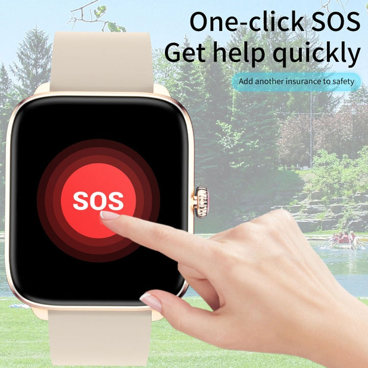 T20 1.96 inch IP67 Waterproof Silicone Band Smart Watch, Supports Dual-mode Bluetooth Call / Heart Rate Monitoring(Gold) - Smart Watches by PMC TechLife | Online Shopping South Africa | PMC TechLife