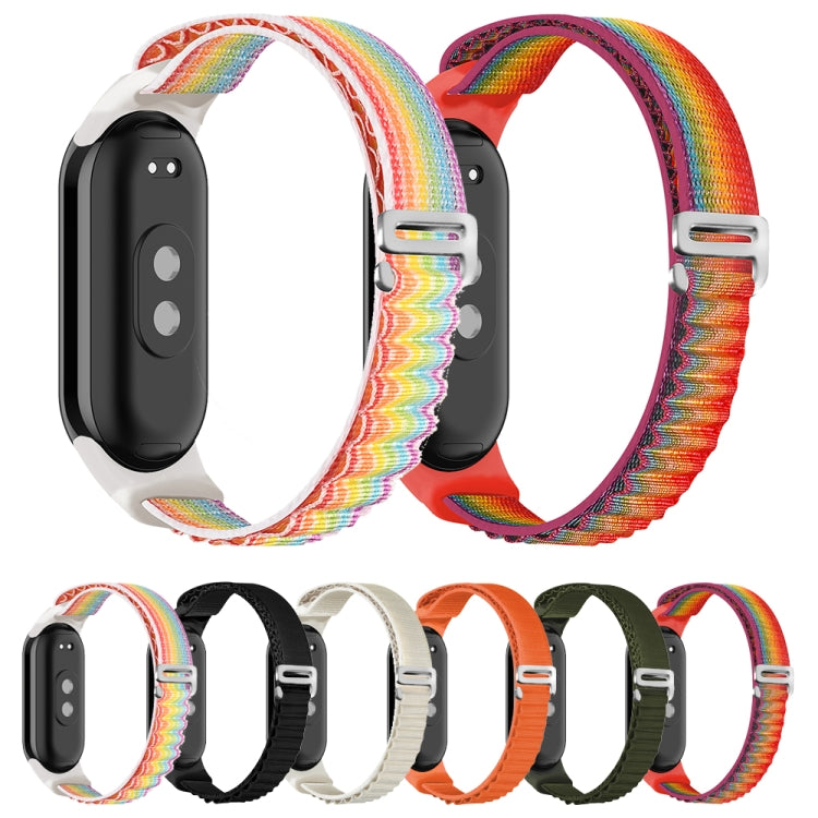 For Xiaomi Mi Band 8 Loop Nylon Watch Band(Starlight Color) - Watch Bands by PMC TechLife | Online Shopping South Africa | PMC TechLife