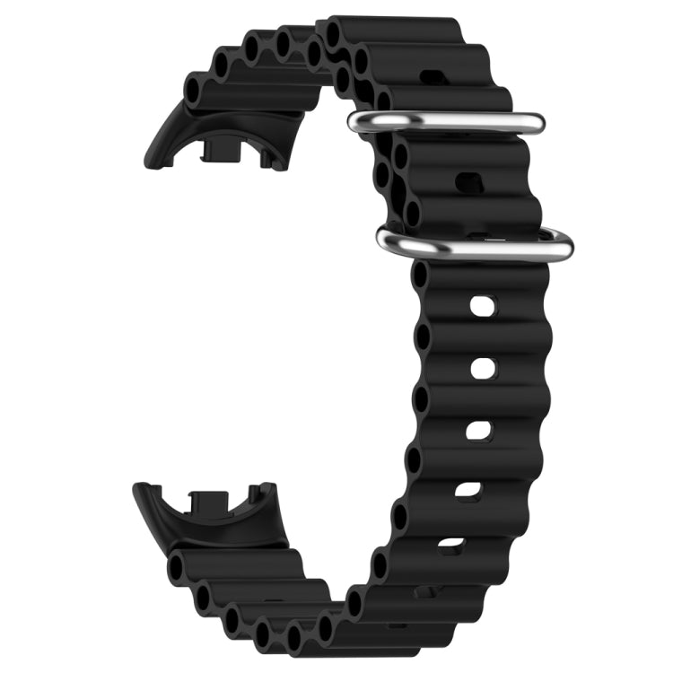 For Xiaomi Mi Band 8 Ocean Silicone Watch Band(Black) - Watch Bands by PMC TechLife | Online Shopping South Africa | PMC TechLife