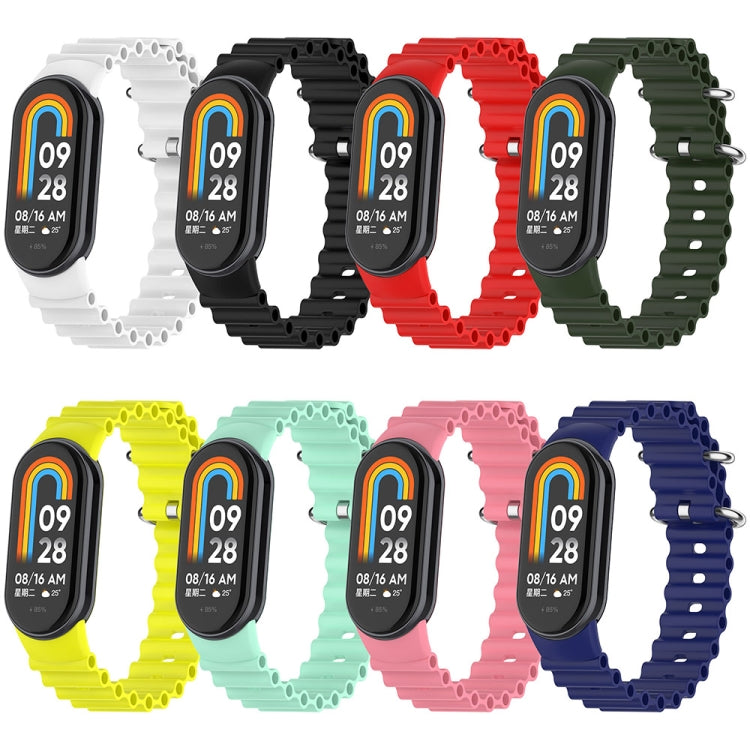 For Xiaomi Mi Band 8 Ocean Silicone Watch Band(Pink) - Watch Bands by PMC TechLife | Online Shopping South Africa | PMC TechLife