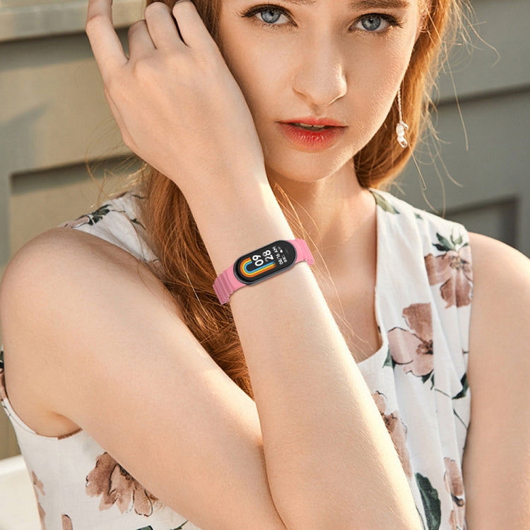 For Xiaomi Mi Band 8 Ocean Silicone Watch Band(White) - Watch Bands by PMC TechLife | Online Shopping South Africa | PMC TechLife