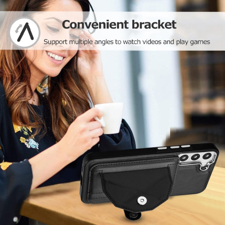 For Samsung Galaxy S22+ 5G Shockproof Leather Phone Case with Card Holder(Black) - free shipping - PMC TechLife - Order now!