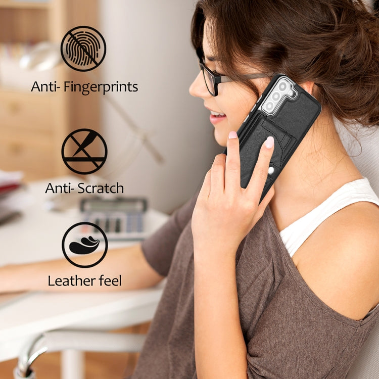 For Samsung Galaxy S22+ 5G Shockproof Leather Phone Case with Card Holder(Black) - free shipping - PMC TechLife - Order now!