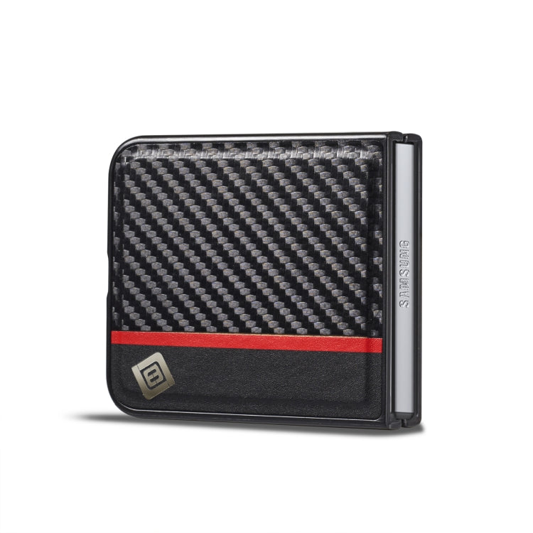 For Samsung Galaxy Z Flip5 LC.IMEEKE Carbon Fiber PU + TPU Horizontal Flip Leather Phone Case(Vertical Black) - free shipping - PMC TechLife - Order now!