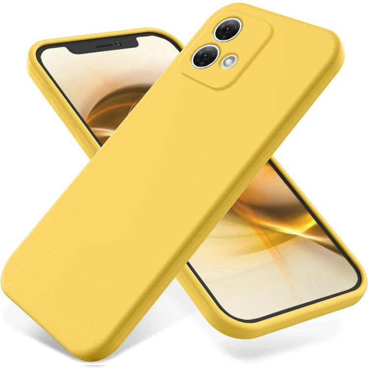 For Motorola Moto G84 5G Solid Color Liquid Silicone Dropproof Full Coverage Phone Case(Yellow) - free shipping - PMC TechLife - Order now!