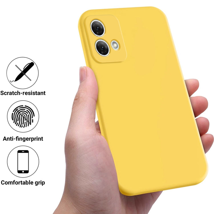 For Motorola Moto G84 5G Solid Color Liquid Silicone Dropproof Full Coverage Phone Case(Yellow) - free shipping - PMC TechLife - Order now!
