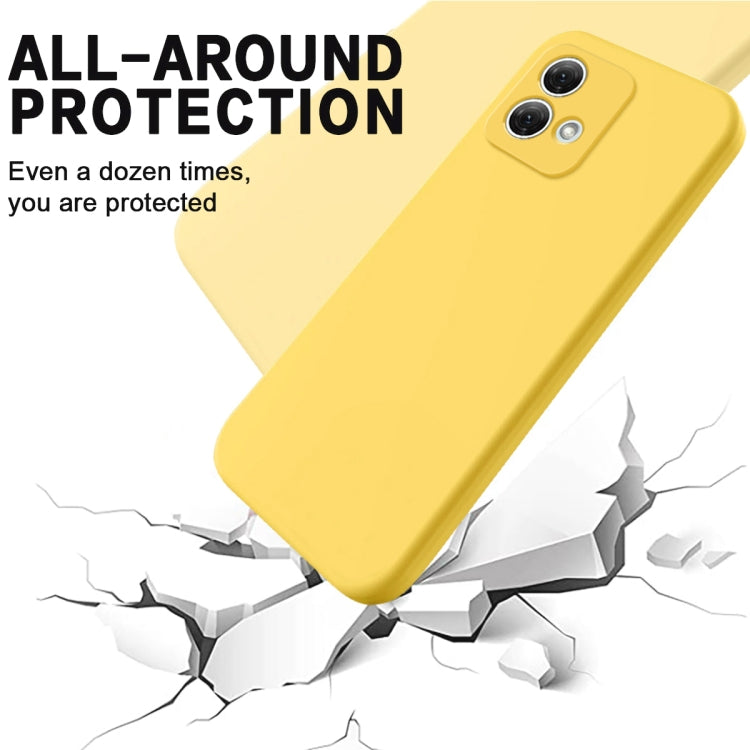 For Motorola Moto G84 5G Solid Color Liquid Silicone Dropproof Full Coverage Phone Case(Yellow) - free shipping - PMC TechLife - Order now!