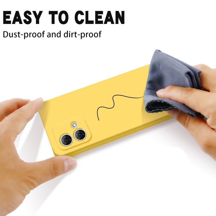 For Motorola Moto G84 5G Solid Color Liquid Silicone Dropproof Full Coverage Phone Case(Yellow) - free shipping - PMC TechLife - Order now!