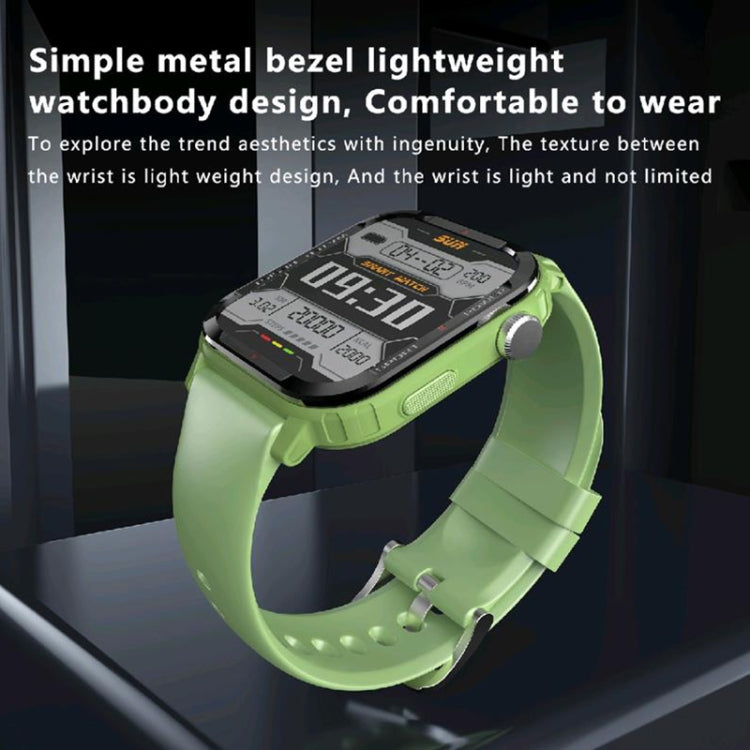 G96 1.85 inch HD Square Screen Rugged Smart Watch Support Bluetooth Calling/Heart Rate Monitoring/Blood Oxygen Monitoring(Grey) - Smart Watches by PMC TechLife | Online Shopping South Africa | PMC TechLife