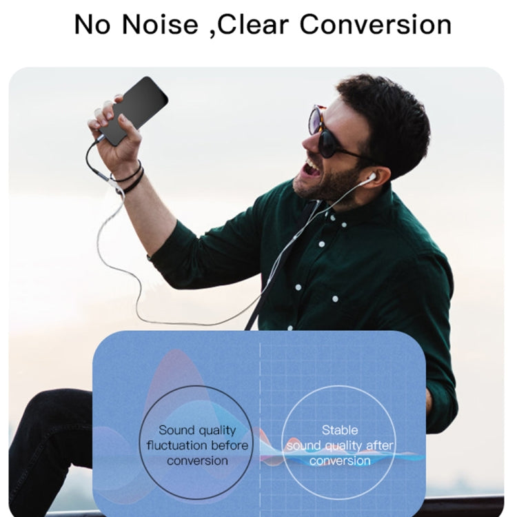 Yesido YAU37 8 Pin to 3.5mm Female Audio Adapter(Black) - free shipping - PMC TechLife - Order now!