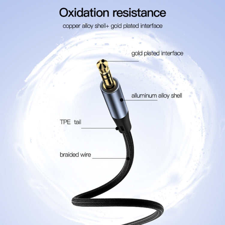 Yesido YAU39 3.5mm Male to 3.5mm Male AUX Audio Adapter Cable(Black) - Video & Audio Cable by Yesido | Online Shopping South Africa | PMC TechLife | Buy Now Pay Later Mobicred