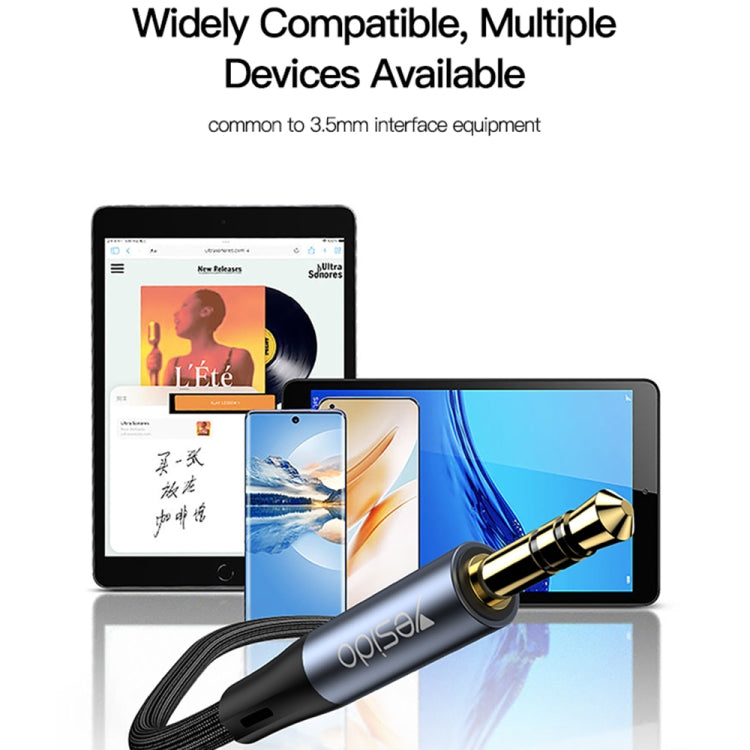Yesido YAU39 3.5mm Male to 3.5mm Male AUX Audio Adapter Cable(Black) - Video & Audio Cable by Yesido | Online Shopping South Africa | PMC TechLife | Buy Now Pay Later Mobicred
