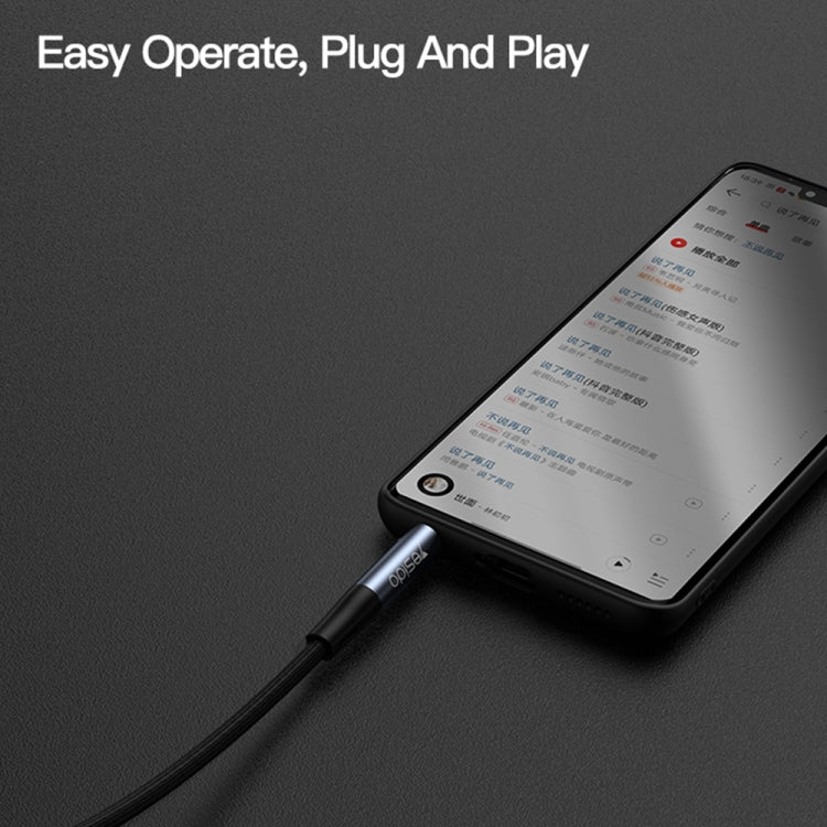 Yesido YAU39 3.5mm Male to 3.5mm Male AUX Audio Adapter Cable(Black) - Video & Audio Cable by Yesido | Online Shopping South Africa | PMC TechLife | Buy Now Pay Later Mobicred