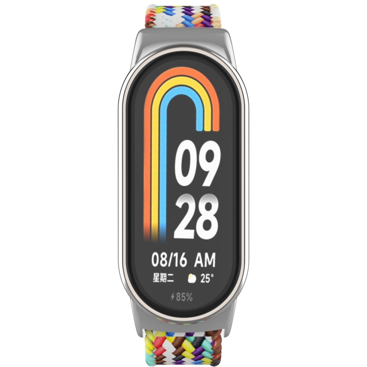 For Xiaomi Mi Band 8 Metal Head + Adjustable Nylon Braided Steel Buckle Watch Band(Color) - Watch Bands by PMC TechLife | Online Shopping South Africa | PMC TechLife